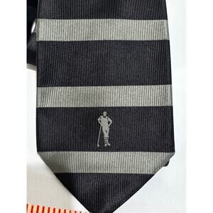 Payne Stewart Silk vintage Men’s Tie Dark Navy and Sage Golf Logo classy
